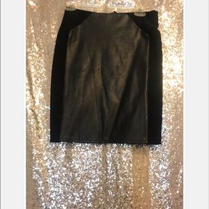 H & M Faux Leather Mini Skirt BLACK